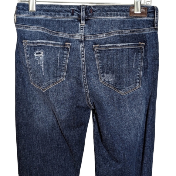 Dear John Joyrich Dark Wash Comfort Stretch Skinny Jeans Modest Distressed 27 - Picture 5 of 7